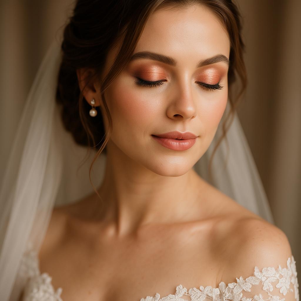 Maquillaje elegante de novia